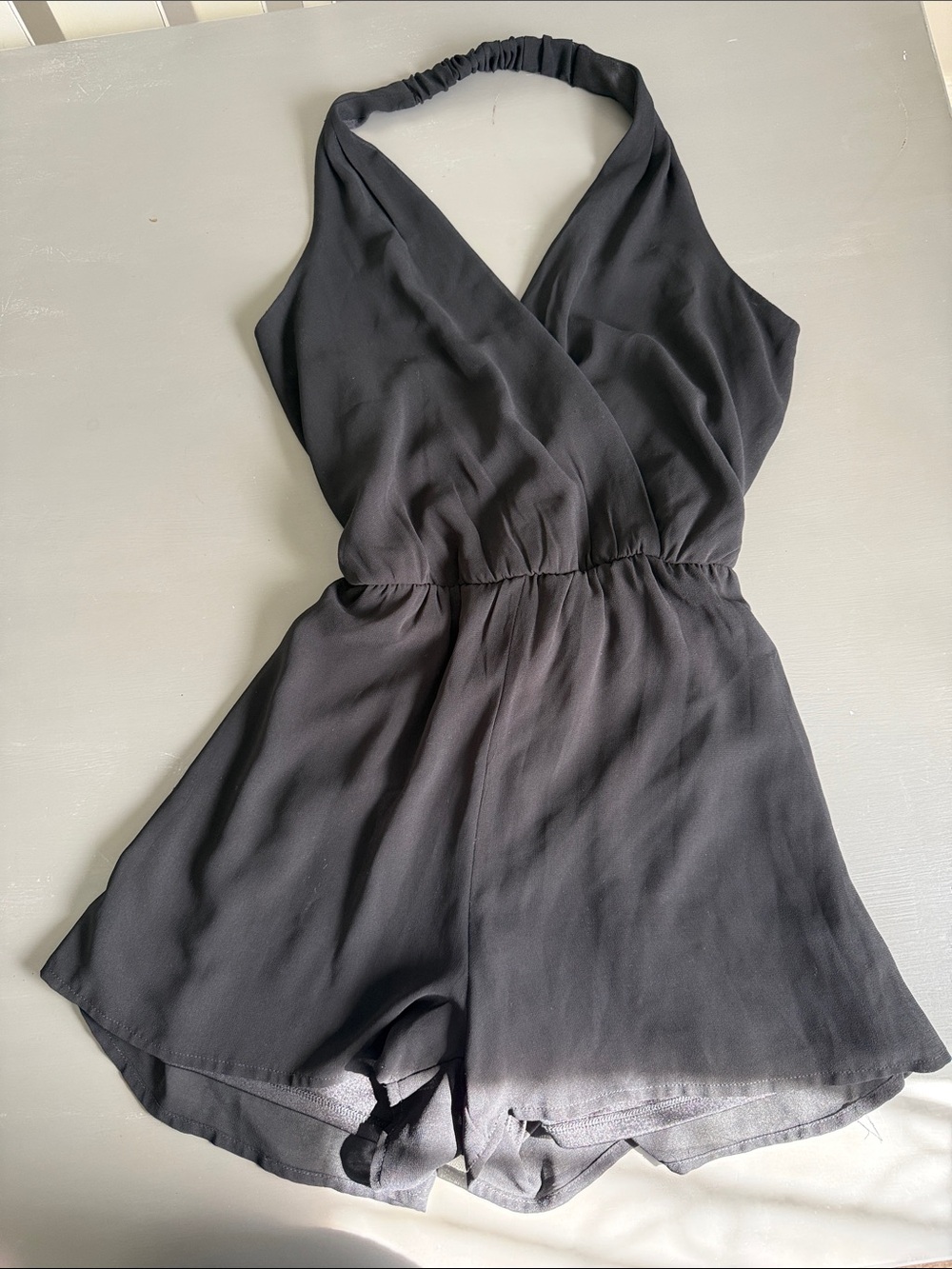 Black Halter Romper